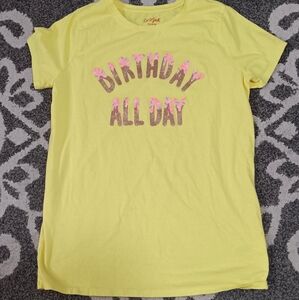Cat & Jack Yellow 'Birthday All Day' Kids Tee